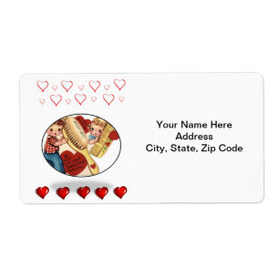 Valentine's Day Labels Vintage