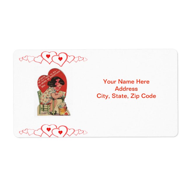 Valentine's Day Labels Vintage (Front)