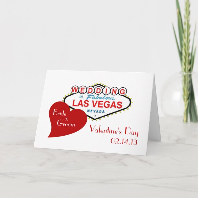 Valentine's Day Las Vegas Wedding Card (Front)