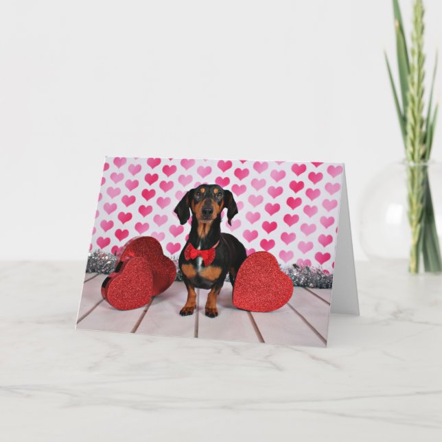 Valentine's Day - Leikos - Dachshund Holiday Card (Front)