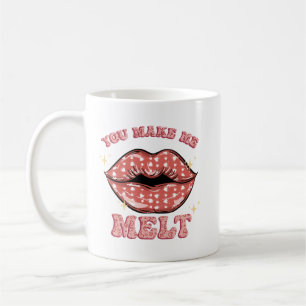 Valentine's Day Lips Kiss Make Me Melt Coffee Mug
