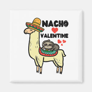 Valentines Day Llama Nacho Valentine Mexican Men W Magnet