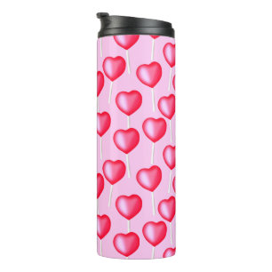 Valentine's Day Lollipop Hearts Cute Thermal Tumbler