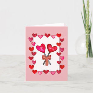Valentine's Day Lollipop Love Card