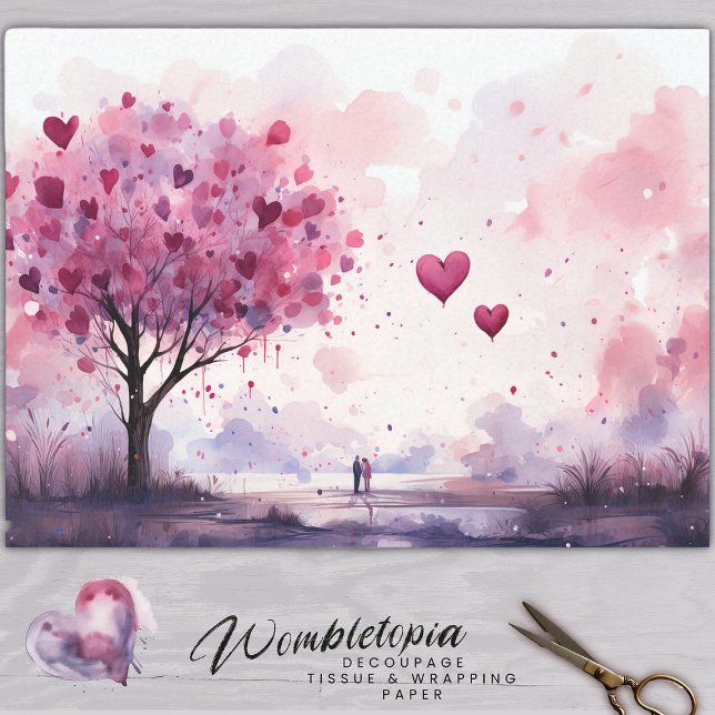 Valentine's Day Love Blossom Decoupage  Tissue Paper (Creator Uploaded)