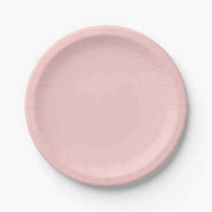 valentine's day LOVE blush pink dusty rose Paper Plate