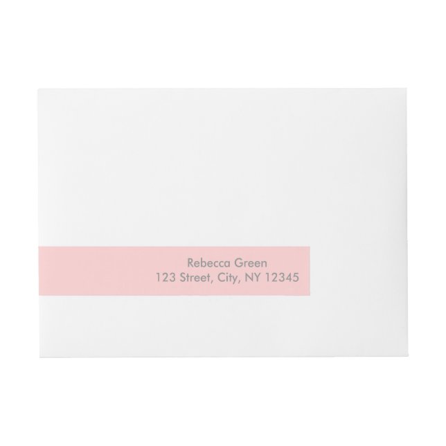 valentine's day LOVE blush pink dusty rose Wraparound Address Label (Front)