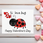 Valentine's Day Love Bug Child's Cute Postcard<br><div class="desc">This design was created though digital art. It may be personalised in the area provided or customising by choosing the click to customise further option and changing the name, initials or words. You may also change the text colour and style or delete the text for an image only design. Contact...</div>