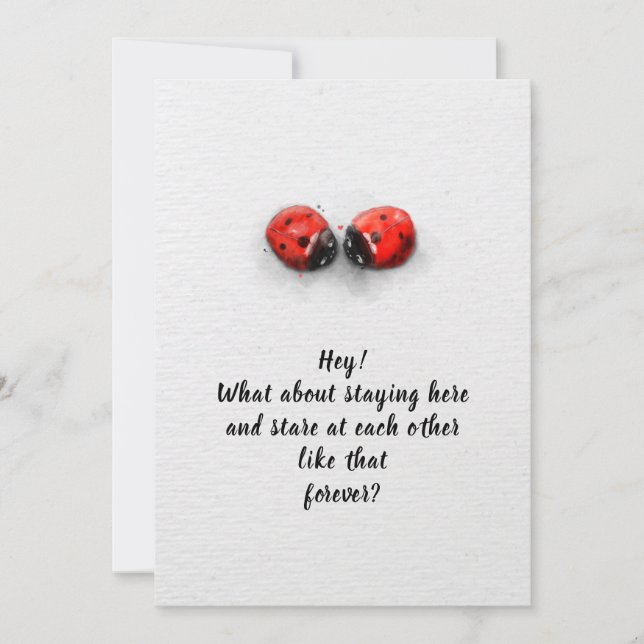 Valentine's day love bugs thank you card (Front)