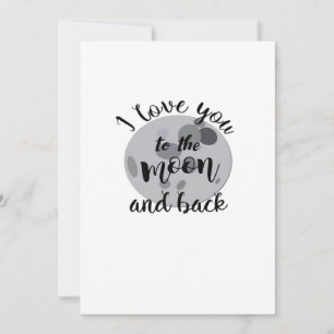 Valentines Day Love Couple I Love You To The Moon Holiday Card