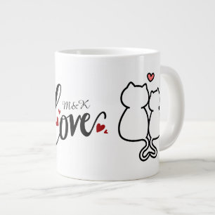 Valentines day love couple names initial Mug