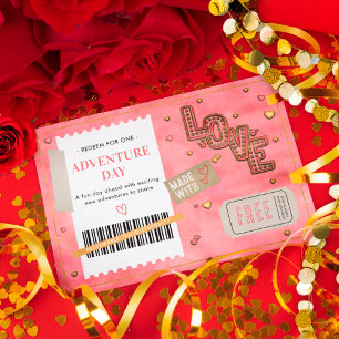 Valentine's Day Love Couples Adventure Day Coupon