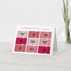 Valentine's Day Love Coupons Print or Download Invitation