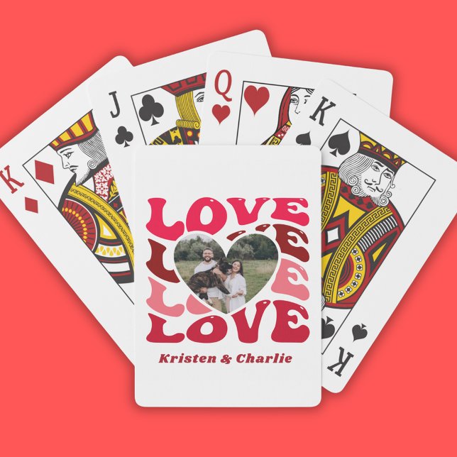 Valentine's Day Love Custom Photo & Couple Names Playing Cards (Valentine's Day Love Custom Photo & Couple Names Poker Cards
)