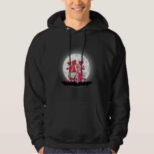 Valentine's Day Love Cute Gnome Holding Heart Funn Hoodie