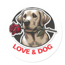 Valentine's day LOVE & DOG personalised cute