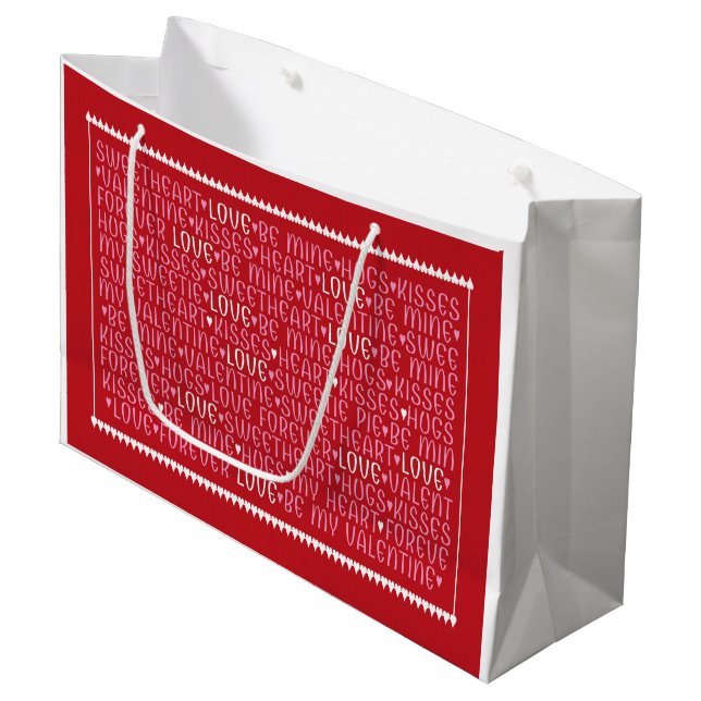 Valentine's Day Love Gift Bag (Front Angled)
