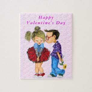 Valentine's Day Love Gift Puzzle with Cute Couple