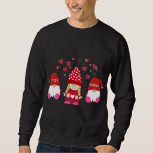Valentine's Day Love Gnomes No Bounds Funny Leopar Sweatshirt