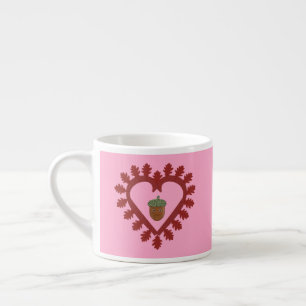 Valentines Day Love Heart Acorn Espresso Cup