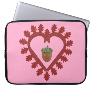 Valentines Day Love Heart Acorn Laptop Sleeve