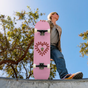 Valentines Day Love Heart Acorn Skateboard
