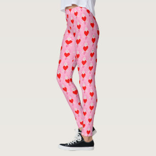 Valentines Day Love Heart Axolotl Leggings