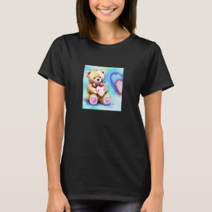 Valentine's Day Love Heart Bear Teddy Girlfriend F T-Shirt