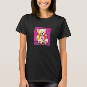 Valentine's Day Love Heart Bear Teddy Girlfriend F T-Shirt