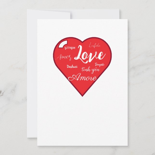 Valentine's Day Love Heart Card (Front)