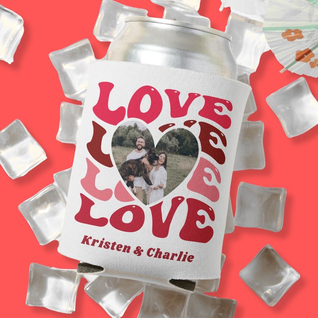 Valentine's Day Love Heart Custom Photo Can Cooler (Valentine's Day Love Heart Custom Photo Can Cooler
)