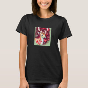 Valentine's Day Love Heart Cute Deer Girlfriend Fi T-Shirt