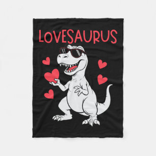Valentines Day Love Heart Dinosaur Lovesaurus T-re Fleece Blanket
