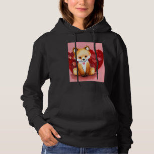 Valentine's Day Love Heart Fox Teddy Girlfriend Fi Hoodie