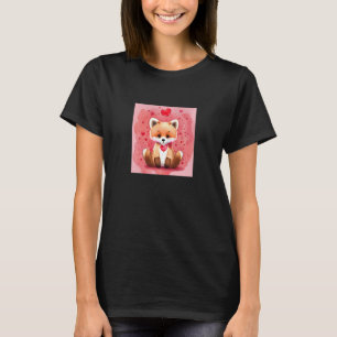 Valentine's Day Love Heart Fox Teddy Girlfriend Fi T-Shirt