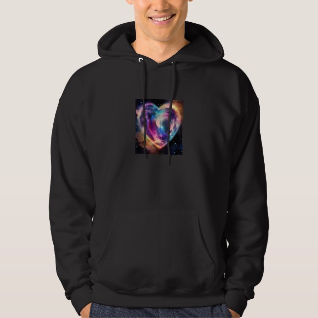 Valentine's Day Love Heart Galaxy Girlfriend Fianc Hoodie (Front)