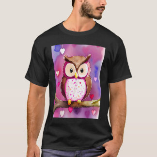 Valentine's Day Love Heart Owl Teddy Girlfriend Fi T-Shirt