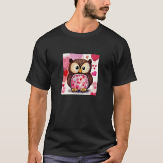 Valentine's Day Love Heart Owl Teddy Girlfriend Fi T-Shirt