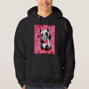 Valentine's Day Love Heart Panda Girlfriend Fiancé Hoodie