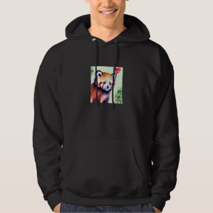 Valentine's Day Love Heart Red Panda Girlfriend Fi Hoodie