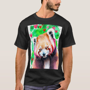 Valentine's Day Love Heart Red Panda Girlfriend Fi T-Shirt