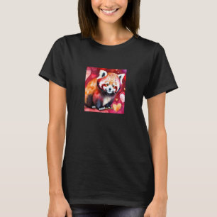 Valentine's Day Love Heart Red Panda Girlfriend Fi T-Shirt