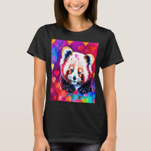 Valentine's Day Love Heart Red Panda Girlfriend Fi T-Shirt