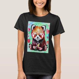 Valentine's Day Love Heart Red Panda Girlfriend Fi T-Shirt