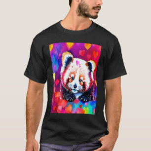 Valentine's Day Love Heart Red Panda Girlfriend Fi T-Shirt