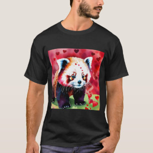Valentine's Day Love Heart Red Panda Girlfriend Fi T-Shirt