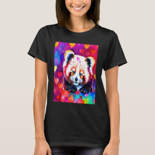 Valentine's Day Love Heart Red Panda Girlfriend Fi T-Shirt