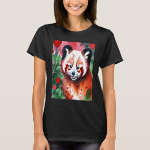 Valentine's Day Love Heart Red Panda Girlfriend Fi T-Shirt