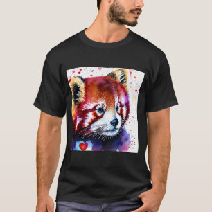 Valentine's Day Love Heart Red Panda Girlfriend Fi T-Shirt