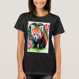Valentine's Day Love Heart Red Panda Girlfriend Fi T-Shirt
